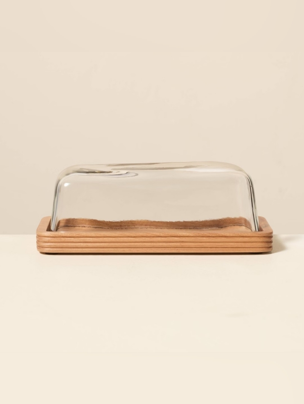Hearth & Hand With Magnolia Glass and Wood Butter Dish
